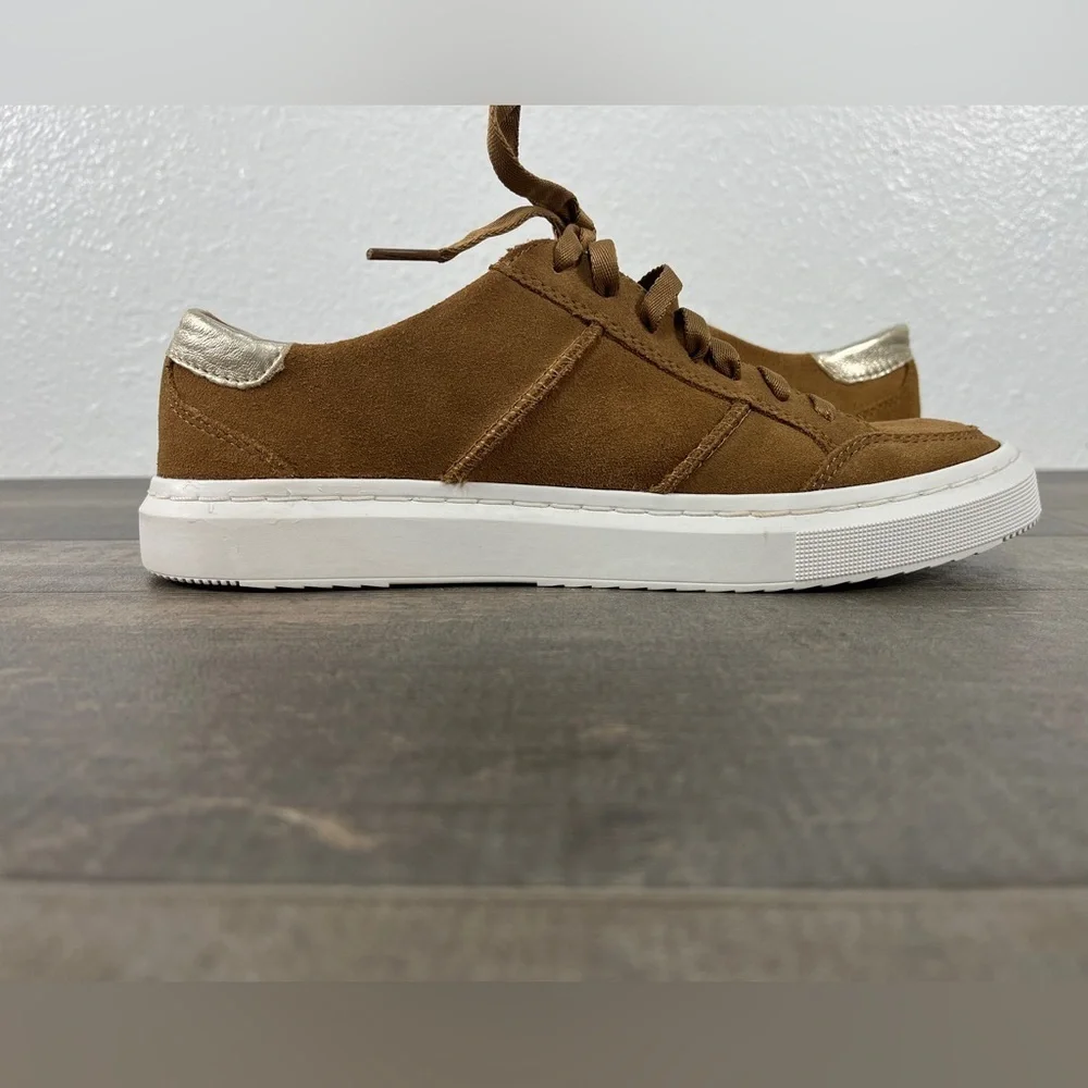 NEW UGG Alameda Lace Up Sneaker in Chestnut/Gold - Picture 4 of 9